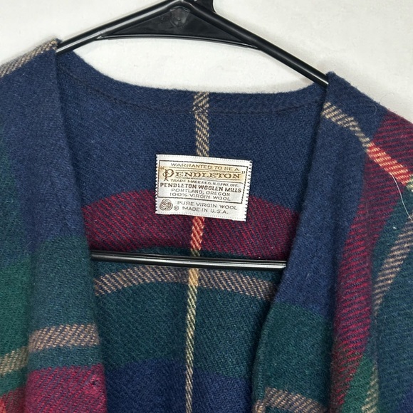 Pendleton Tartan Poncho wrap - Picture 2 of 5